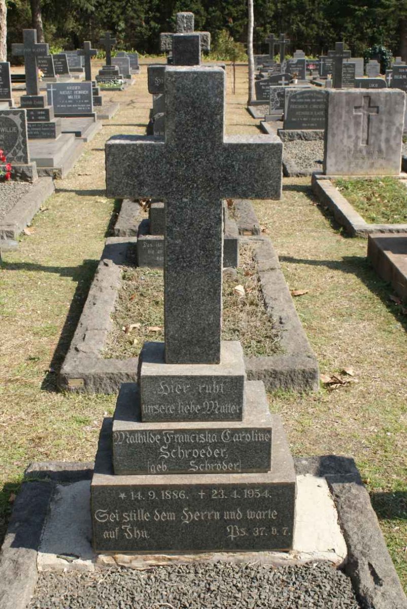 SCHROEDER Mathilde Franciska Caroline nee SCHRODER 1886-1954