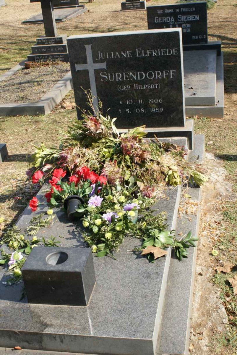 SURENDORFF Juliane Elfriede nee HILPERT 1906-1989