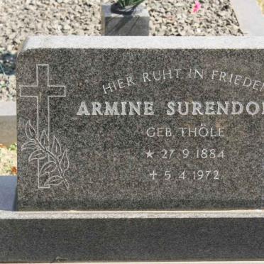 SURENDORFF Armine nee THOLE 1884-1972 