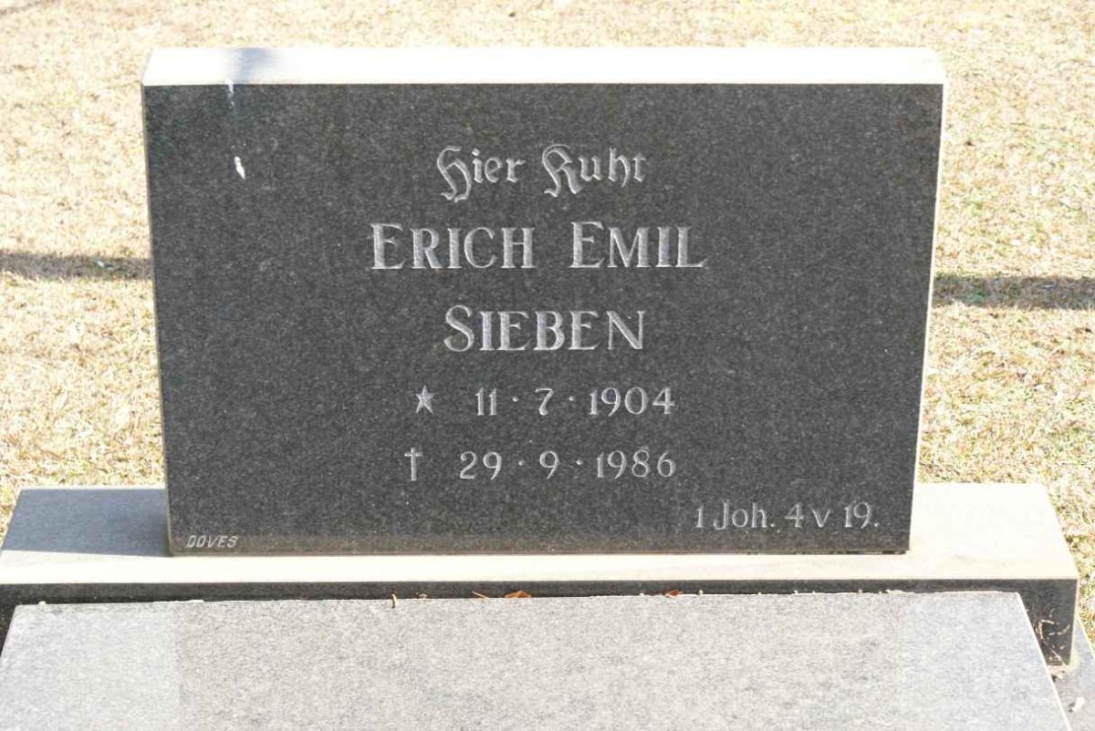 SIEBEN Erich Emil 1904-1986