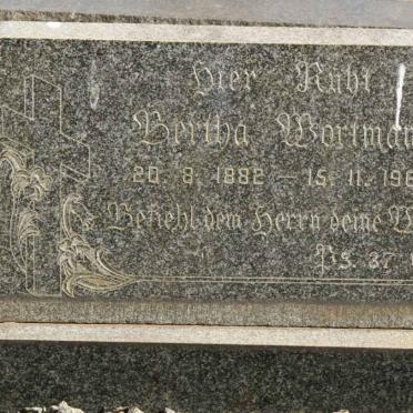 WORTMANN Bertha 1882-1967