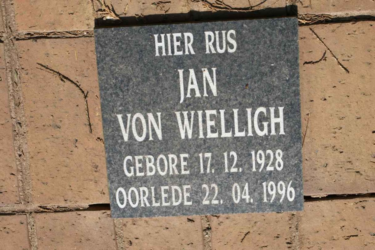WIELLIGH Jan, von 1928-1996