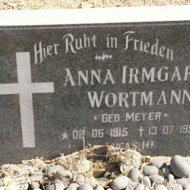 WORTMANN Anna Irmgard nee MEYER 1915-1998