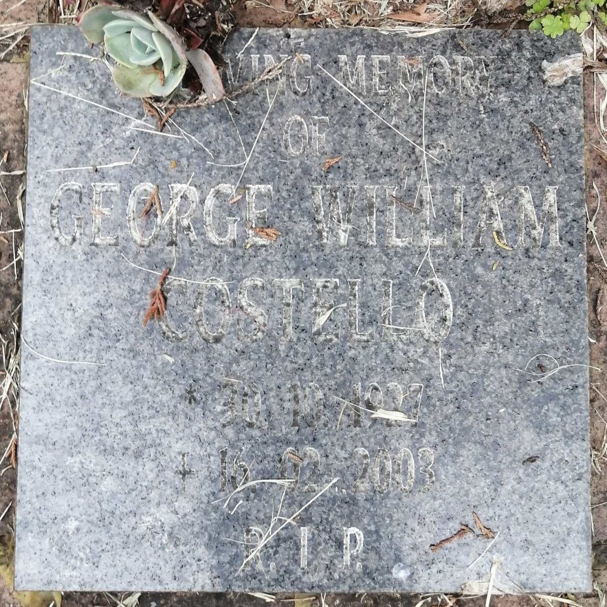 COSTELLO George William 1927-2003