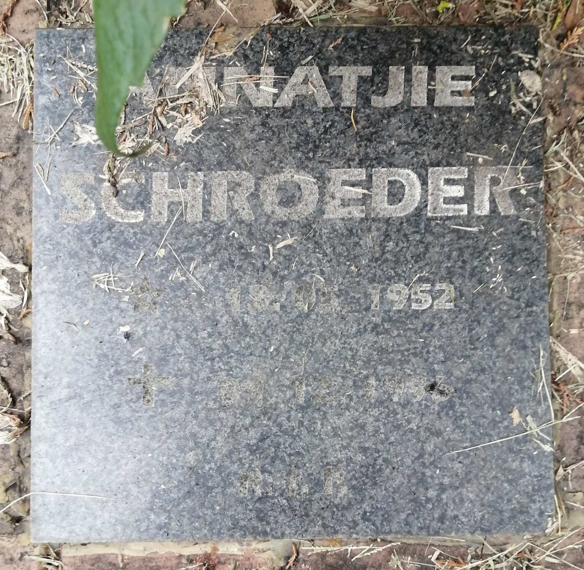 SCHROEDER Hannatjie 1952-1996