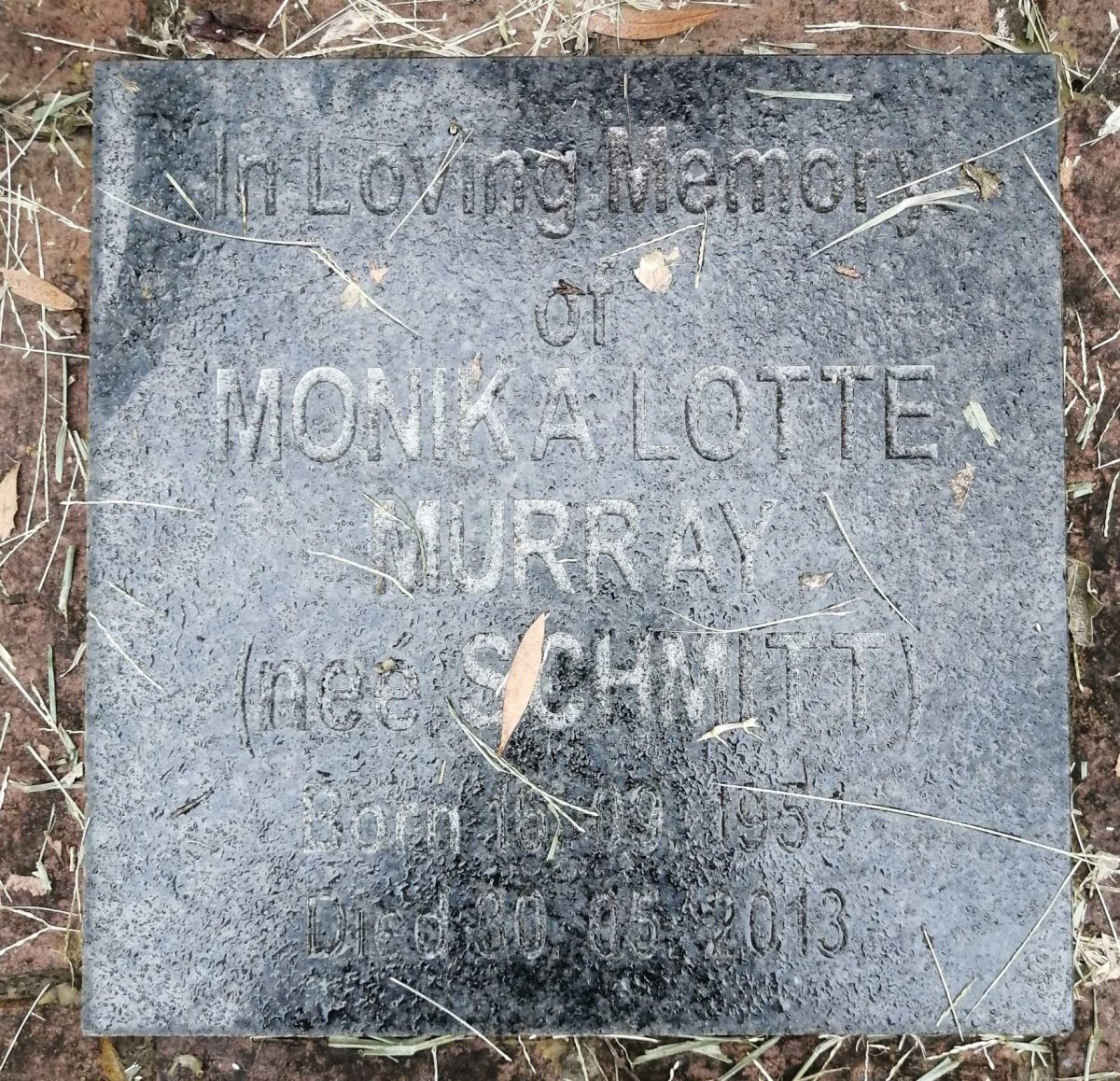 MURRAY Monika Lotte nee SCHMITT 1954-2013