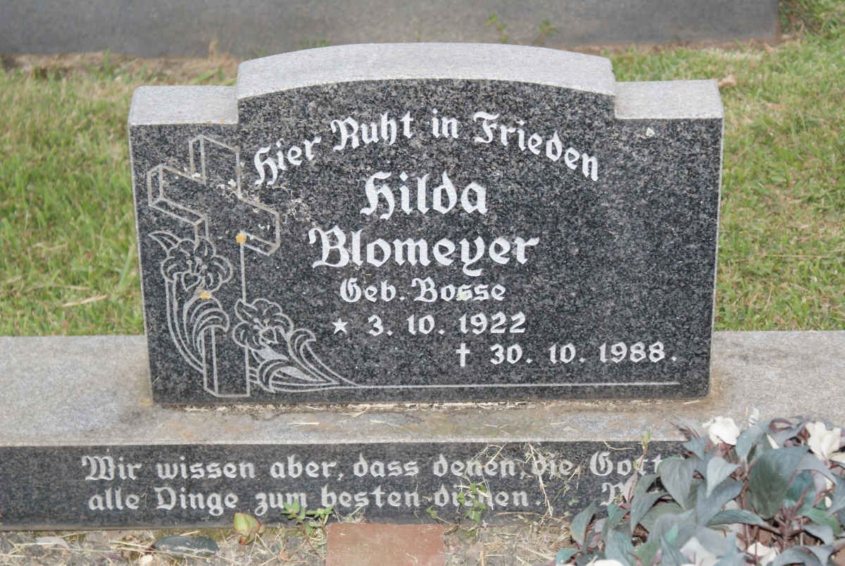 BLOMEYER Hilda nee BOSSE 1922-1988