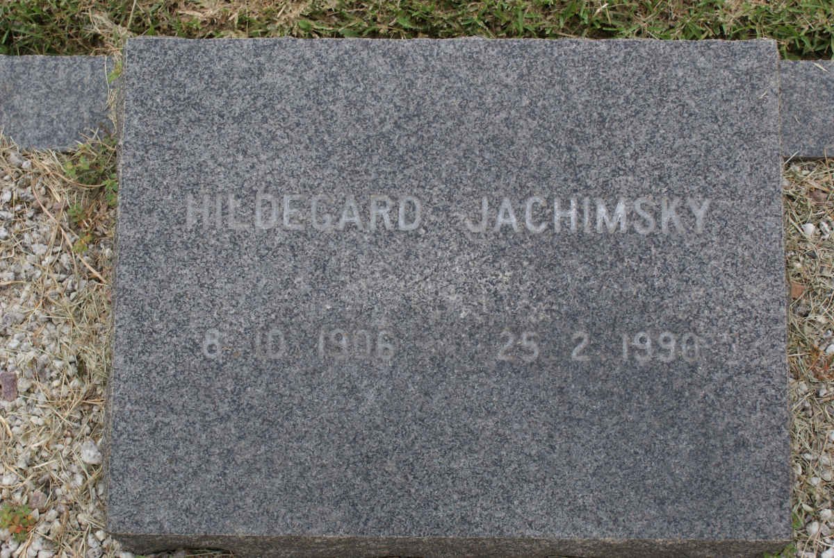JACHIMSKY Hildegard 1906-1990