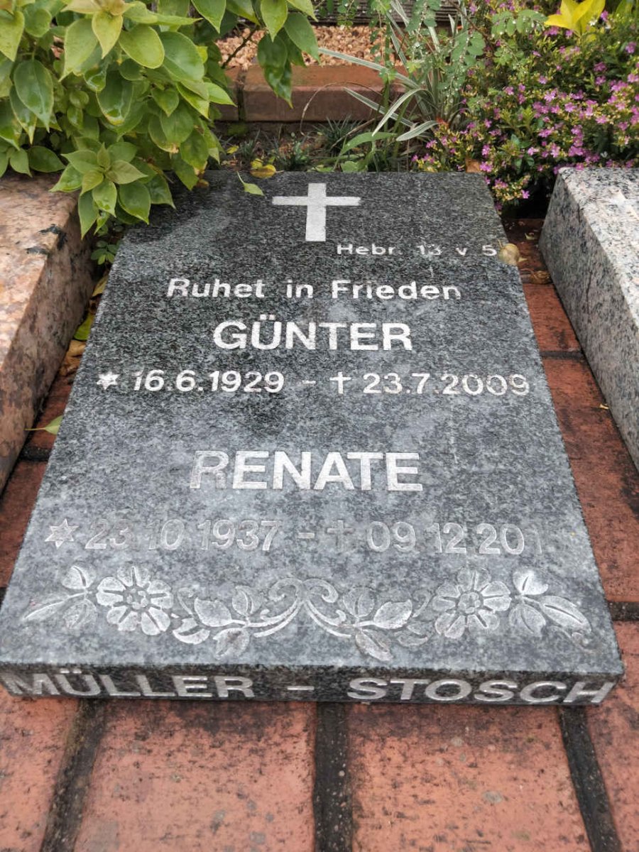 STOSCH Gunter, MULLER- 1929-2009 &amp; Renate 1937-2015