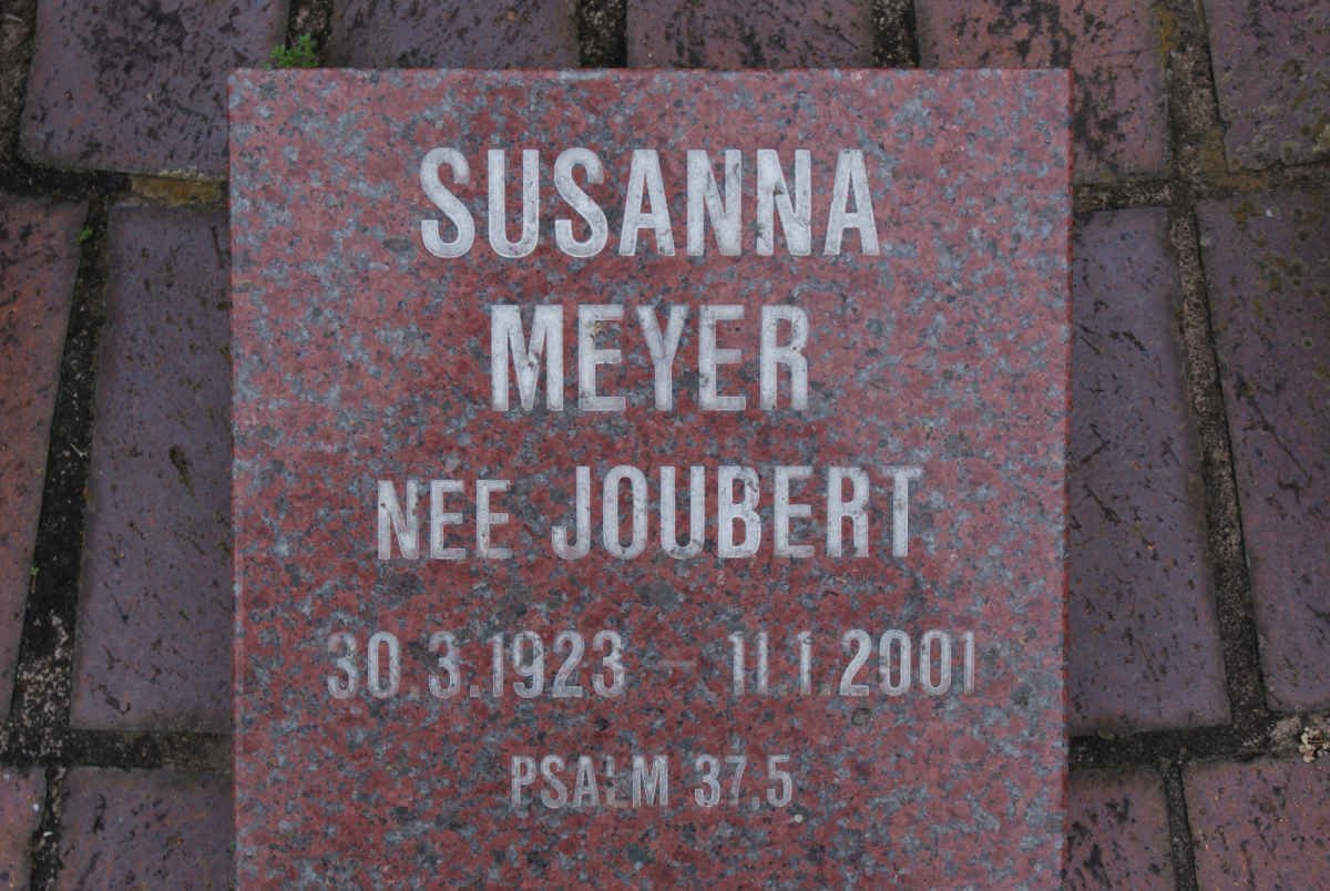 MEYER Susanna nee JOUBERT 1923-2001