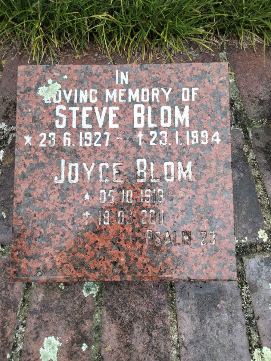 BLOM Steve 1927-1994 &amp; Joyce 1919-2011