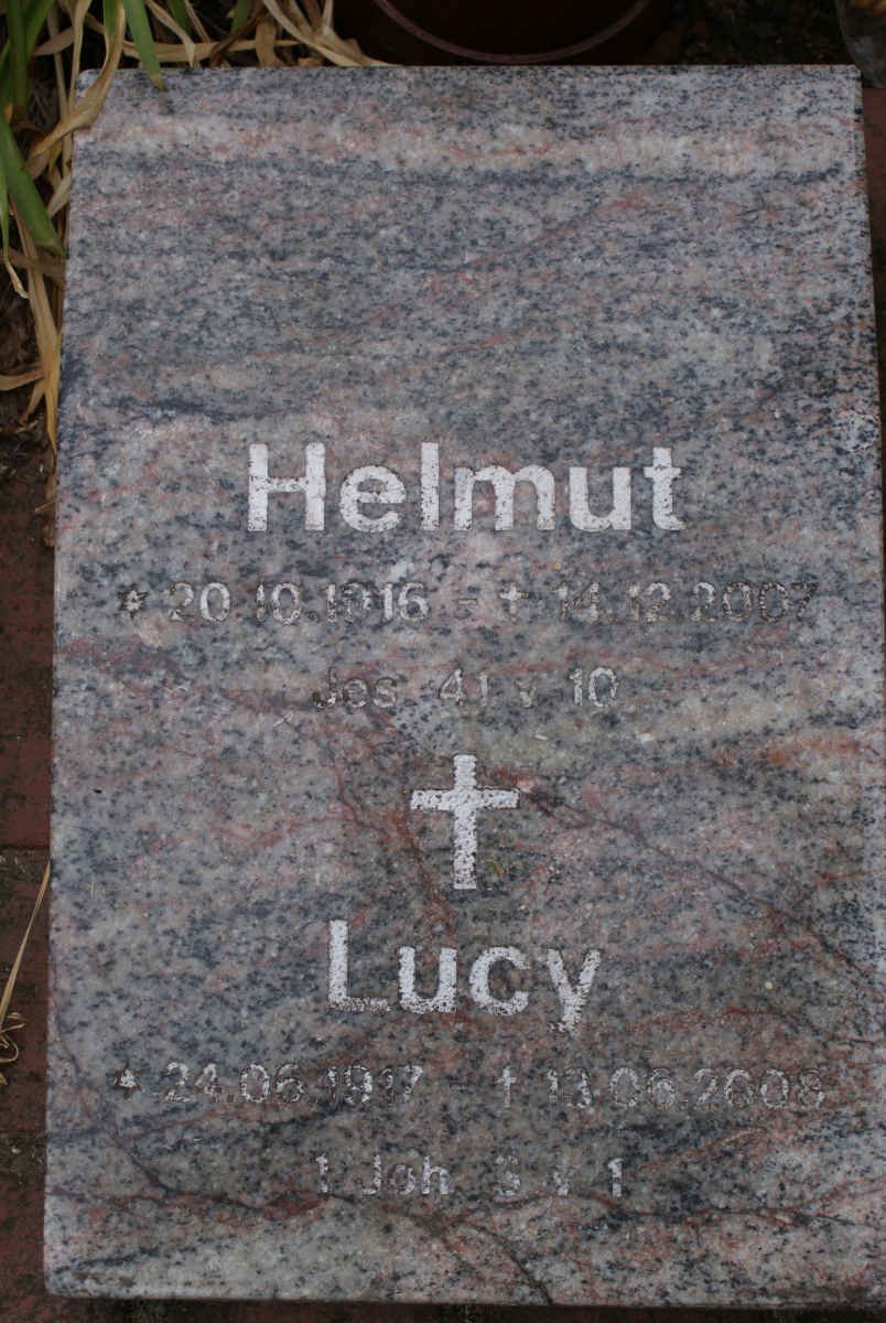 DEDEKIND Helmut 1916-2007 &amp; Lucy 1917-2008