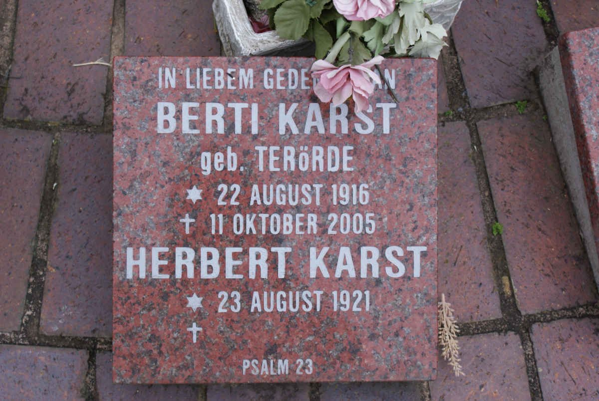 KARST Herbert 1921- &amp; Berti TERORDE 1916-2005