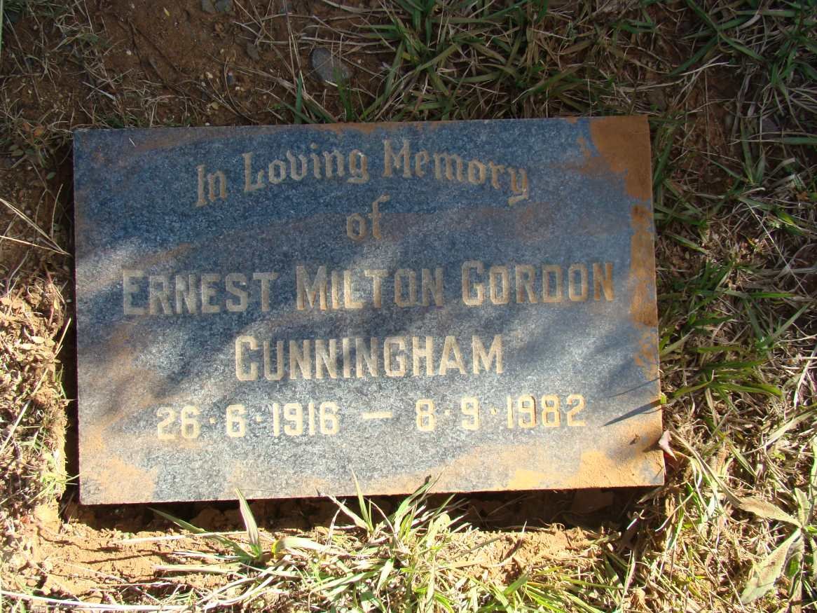 CUNNINGHAM Ernest Milton Gordon 1916-1982