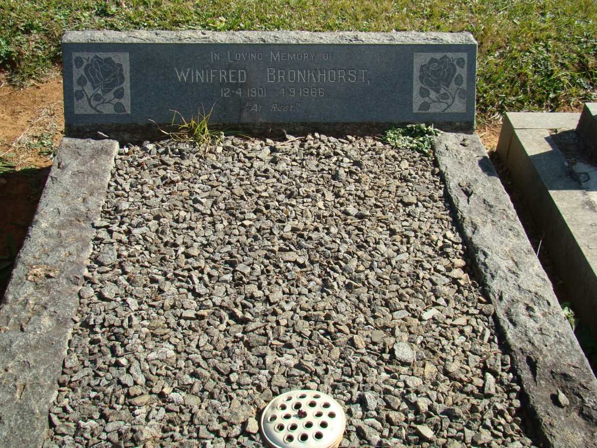 BRONKHORST Winifred 1901-1966