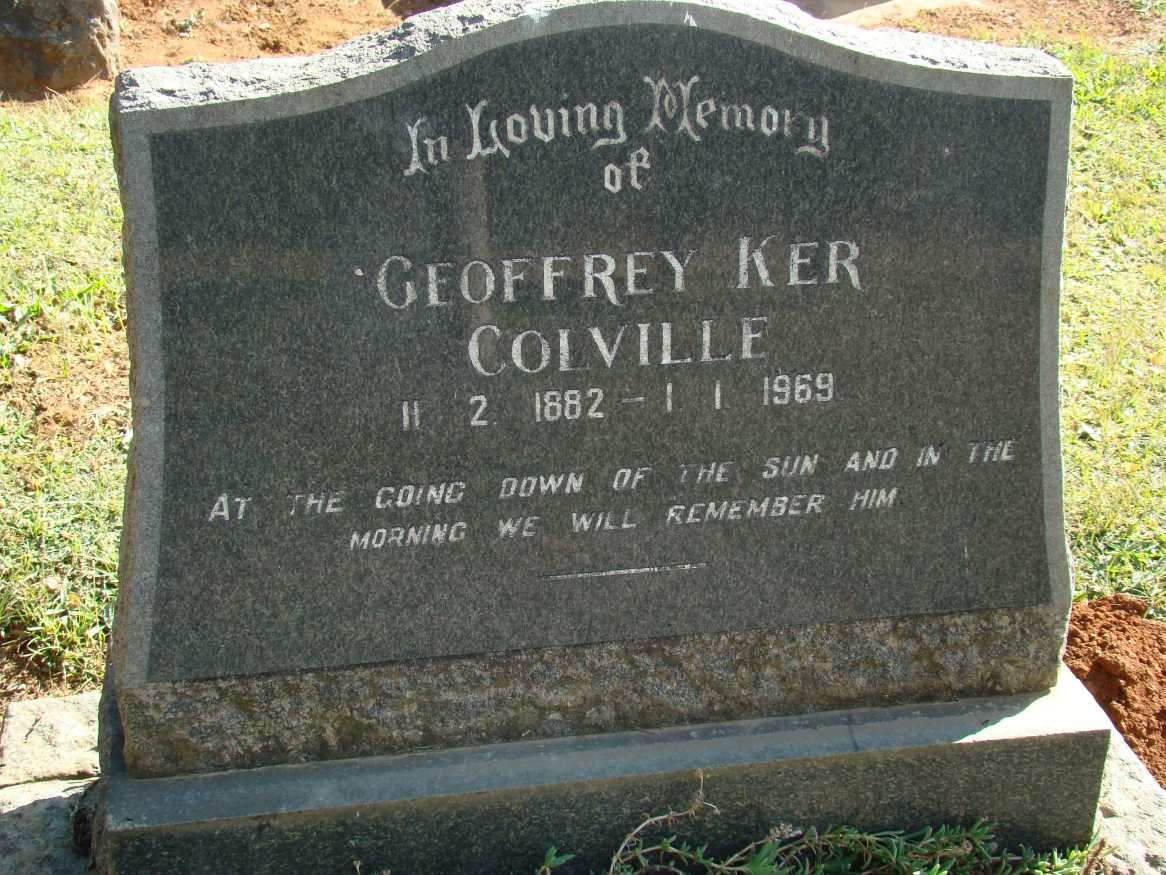 COLVILLE Geoffrey Ker 1882-1969