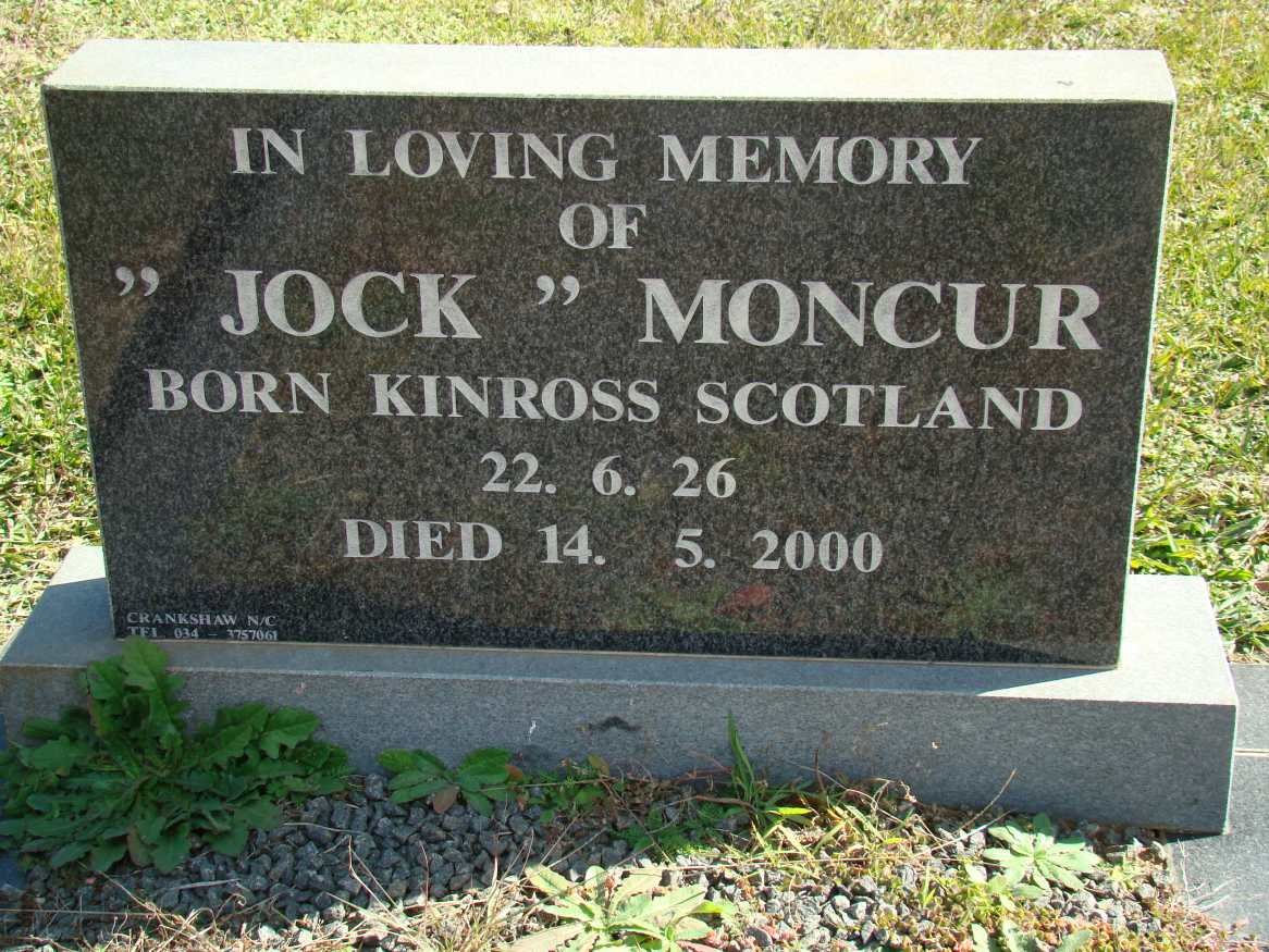 MONCUR Jock 1926-2000