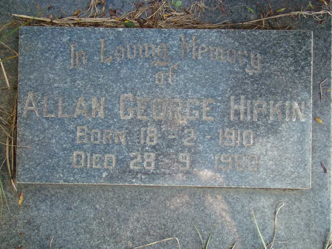 HIPKIN Allan George 1910-1980