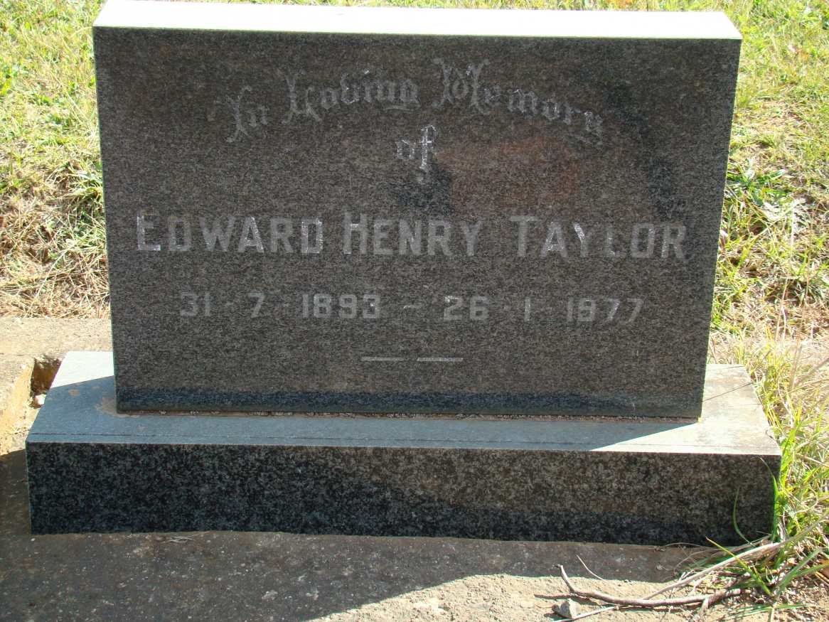 TAYLOR Edward Henry 1893-1977