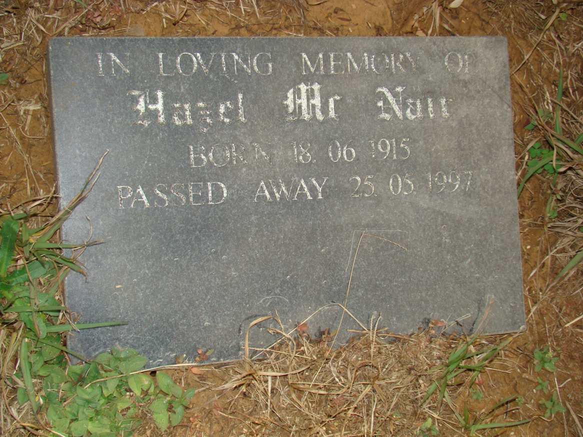 McNAIR Hazel 1915-1997
