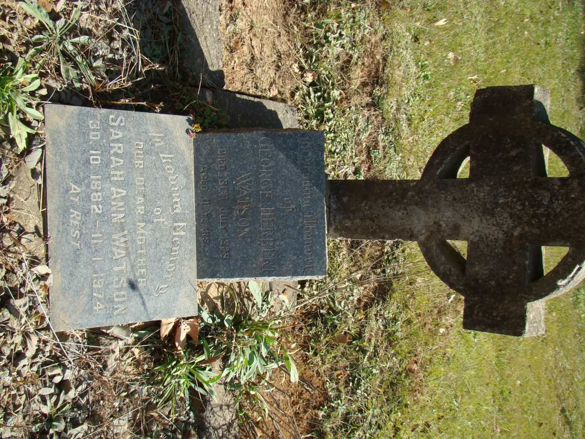 WATSON Sarah Ann 1882-1974 :: WATSON George Herbert -1929