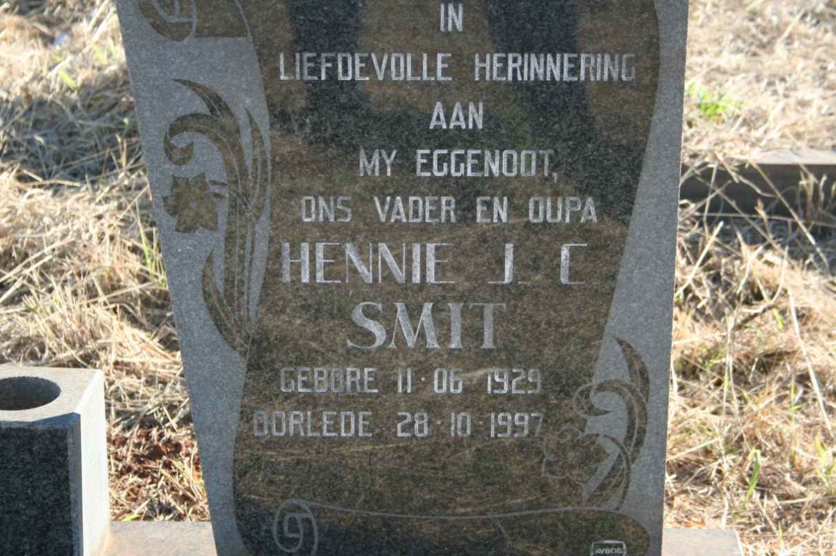 SMIT Hennie J.C. 1929-1997