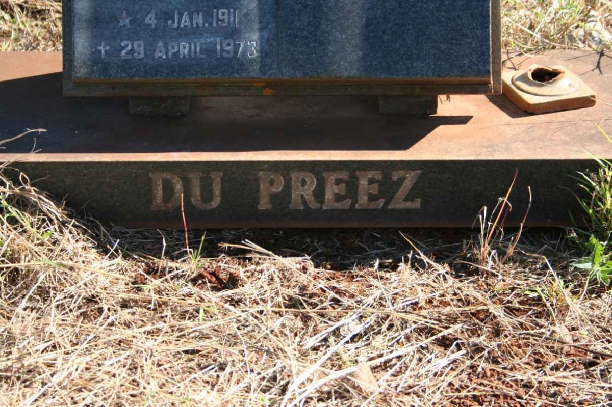 PREEZ Alwyn Petrus, du 1911-1973