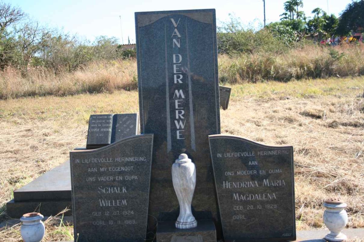 MERWE Schalk Willem, van der 1924-1983 &amp; Hendrina Maria Magdalena 1929-