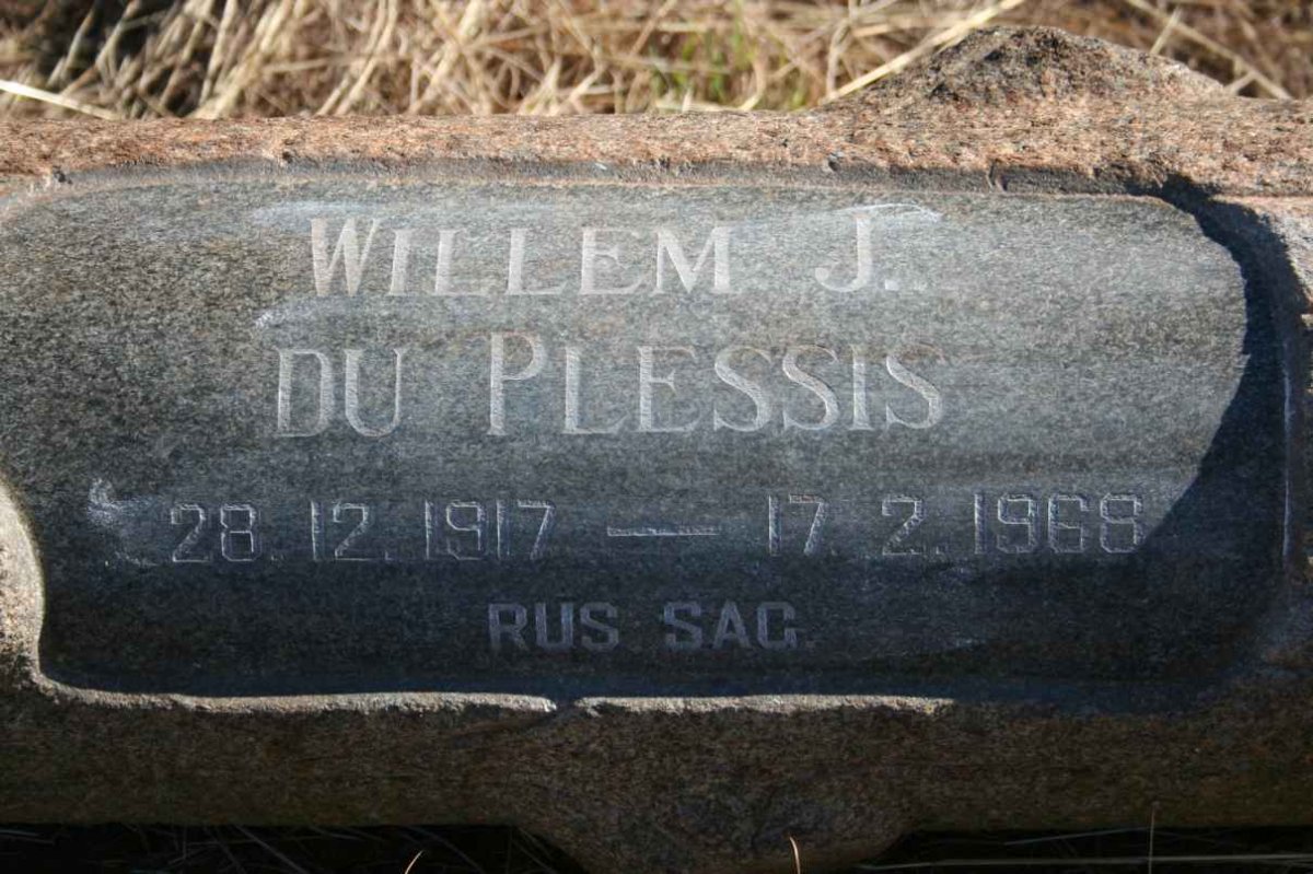 PLESSIS Willem J., du 1917-1968