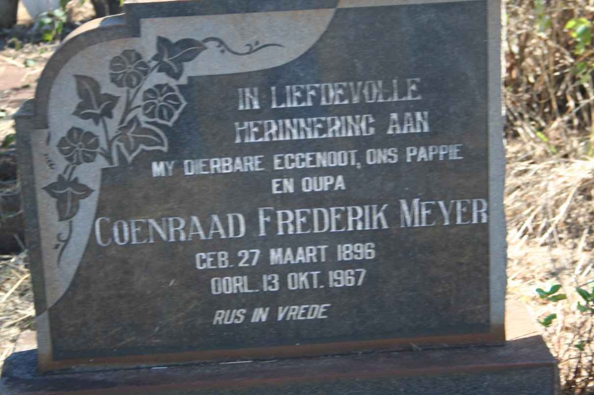 MEYER Coenraad Frederik 1896-1967