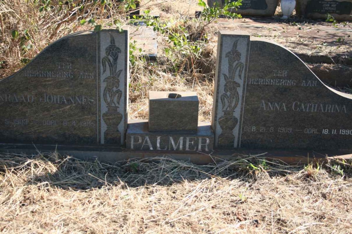 PALMER Coenraad Johannes 1903-1985 &amp; Anna Catharina 1909-1990