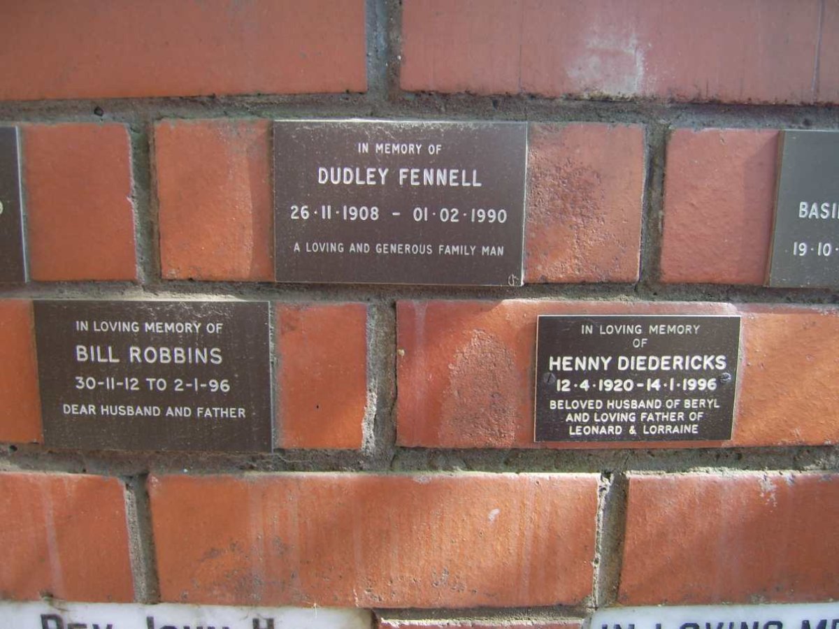 FENNELL Dudley 1908-1990 :: ROBBINS Bill 1912-1996 :: DIEDERICKS Henny 1920-1996