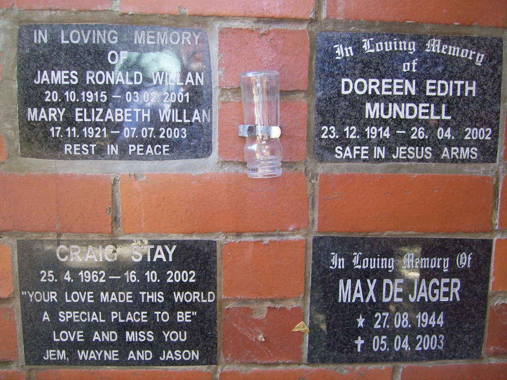 JAGER Max, de 1944-2003 :: STAY Craig 1962-2002