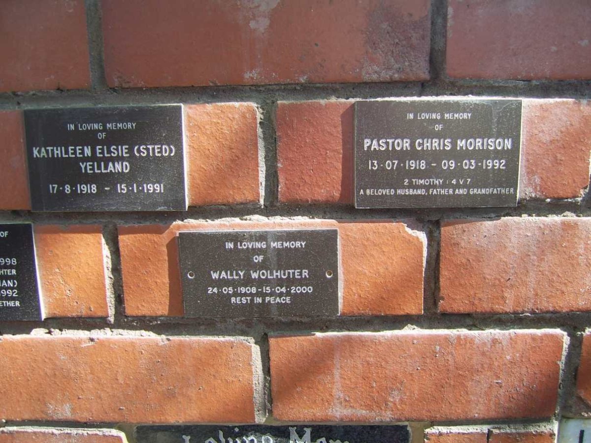 MORISON Chris 1918-1992 :: WOLHUTER Wally 1908-2000