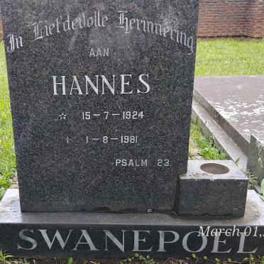 SWANEPOEL Hannes 1924-1981