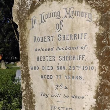 SHERRIFF Robert -1921 & Hester -1910