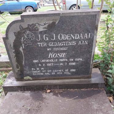 ODENDAAL J.G.J. 1927-1982