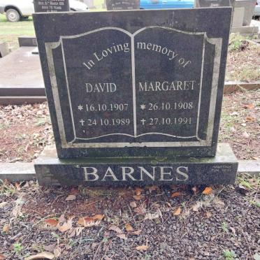 BARNES David 1907-1989 & Margaret 1908-1991