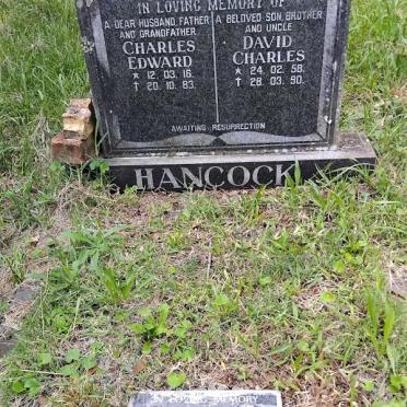 HANCOCK Charles Edward 1916-1983 :: HANCOCK David Charles 1958-1990