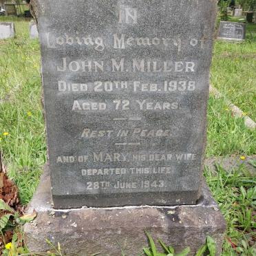 MILLER John M. -1938 & Mary -1943