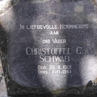 SCHWAB Christoffel C. -1901-1951