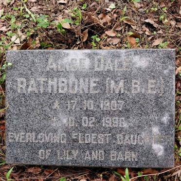 RATHBONE Alice Dale 1907-1996