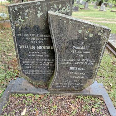BOSHOFF Willem Hendrik 1938-2007 & Betsie 1942-2006