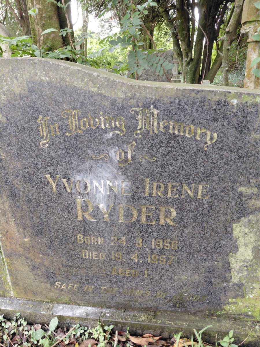 RYDER Yvonne Irene  1956-1997