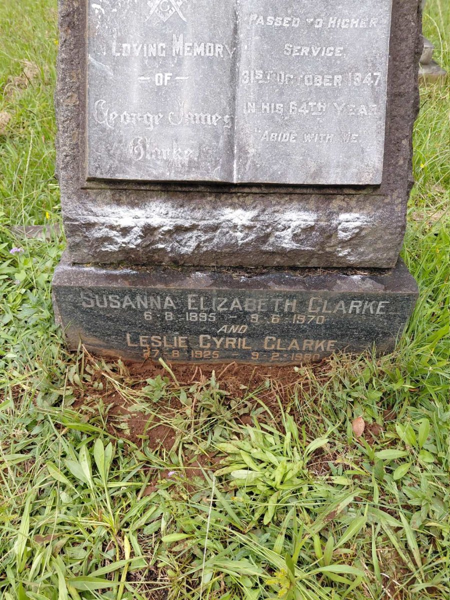 CLARKE George James -1947 & Susanna Elizabeth 1895-1970 :: CLARKE Leslie Cyril 1925-1980