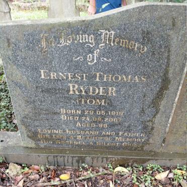 RYDER Ernest Thomas 1919-2007