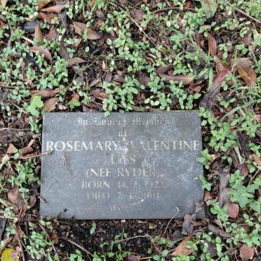 UYS Rosemary Valentine nee RYDER 1923-2001