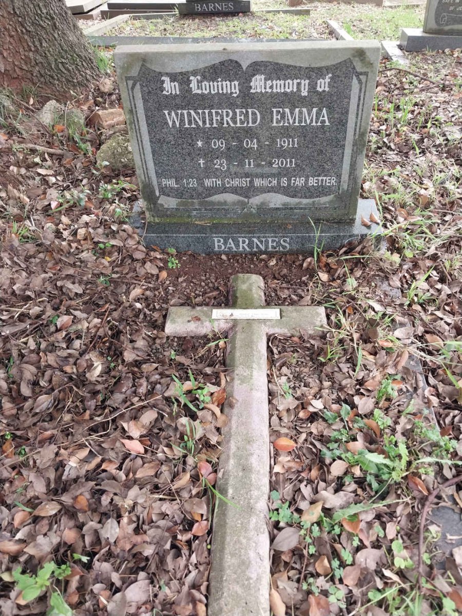 BARNES Winifred Emma 1911-2011