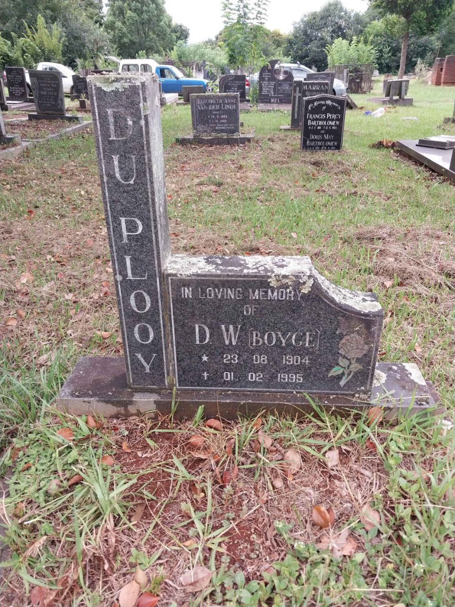 PLOOY D.W., du 1904-1995