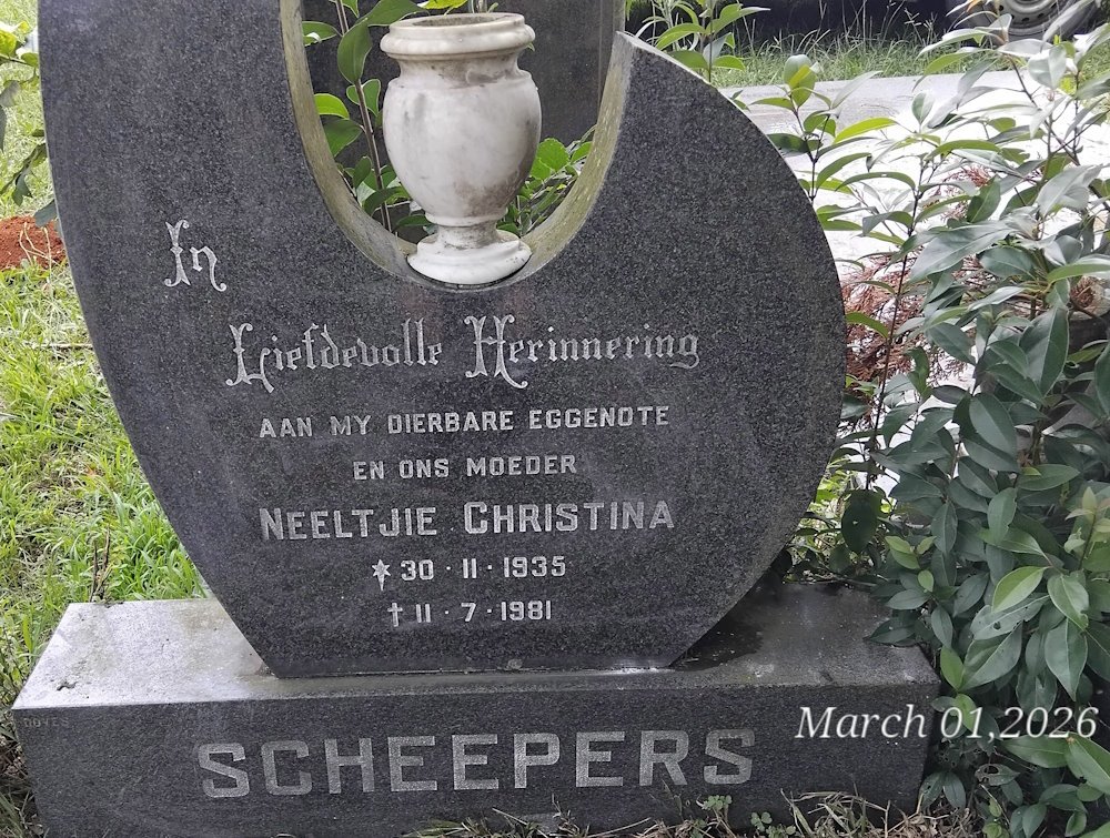 SCHEEPERS Neeltjie Christina 1935-1981
